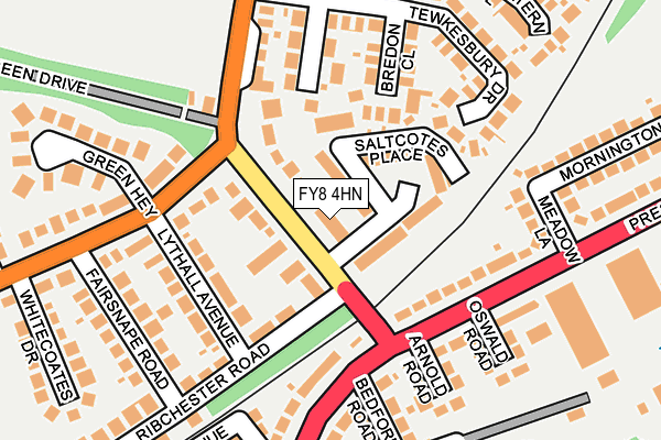 FY8 4HN map - OS OpenMap – Local (Ordnance Survey) FY8 4HN map - OS OpenMap – Local (Ordnance Survey)