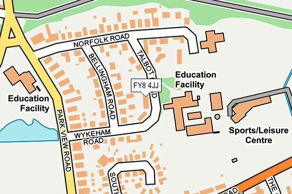 FY8 4JJ map - OS OpenMap – Local (Ordnance Survey) FY8 4JJ map - OS OpenMap – Local (Ordnance Survey)