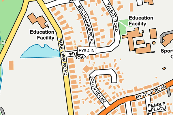 FY8 4JN map - OS OpenMap – Local (Ordnance Survey) FY8 4JN map - OS OpenMap – Local (Ordnance Survey)