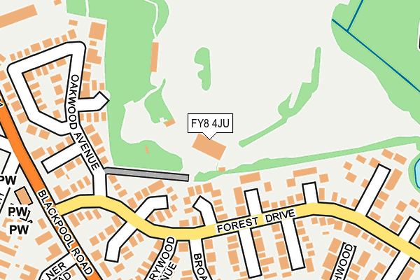 FY8 4JU map - OS OpenMap – Local (Ordnance Survey) FY8 4JU map - OS OpenMap – Local (Ordnance Survey)