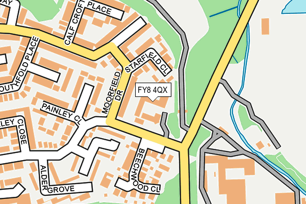 FY8 4QX map - OS OpenMap – Local (Ordnance Survey) FY8 4QX map - OS OpenMap – Local (Ordnance Survey)
