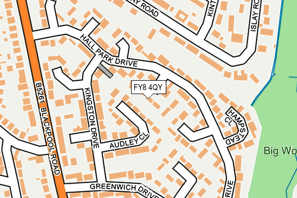 FY8 4QY map - OS OpenMap – Local (Ordnance Survey) FY8 4QY map - OS OpenMap – Local (Ordnance Survey)