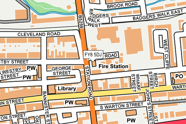 FY8 5DJ map - OS OpenMap – Local (Ordnance Survey) FY8 5DJ map - OS OpenMap – Local (Ordnance Survey)