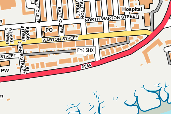 FY8 5HX map - OS OpenMap – Local (Ordnance Survey) FY8 5HX map - OS OpenMap – Local (Ordnance Survey)