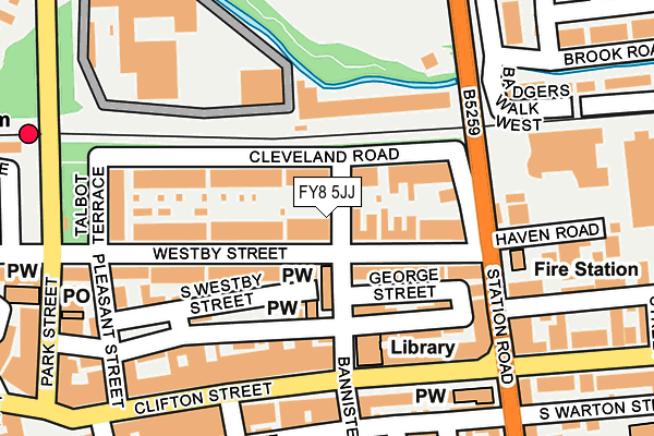 FY8 5JJ map - OS OpenMap – Local (Ordnance Survey) FY8 5JJ map - OS OpenMap – Local (Ordnance Survey)