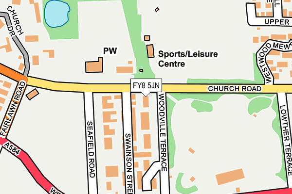 FY8 5JN map - OS OpenMap – Local (Ordnance Survey) FY8 5JN map - OS OpenMap – Local (Ordnance Survey)