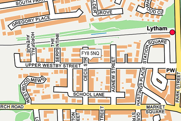 FY8 5NQ map - OS OpenMap – Local (Ordnance Survey) FY8 5NQ map - OS OpenMap – Local (Ordnance Survey)