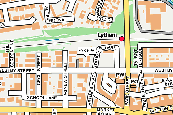 FY8 5PA map - OS OpenMap – Local (Ordnance Survey) FY8 5PA map - OS OpenMap – Local (Ordnance Survey)