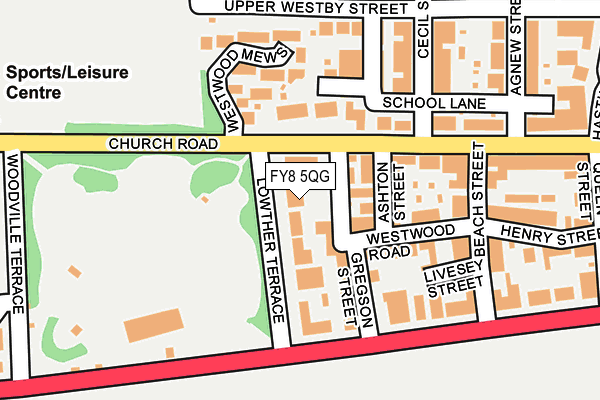 FY8 5QG map - OS OpenMap – Local (Ordnance Survey) FY8 5QG map - OS OpenMap – Local (Ordnance Survey)