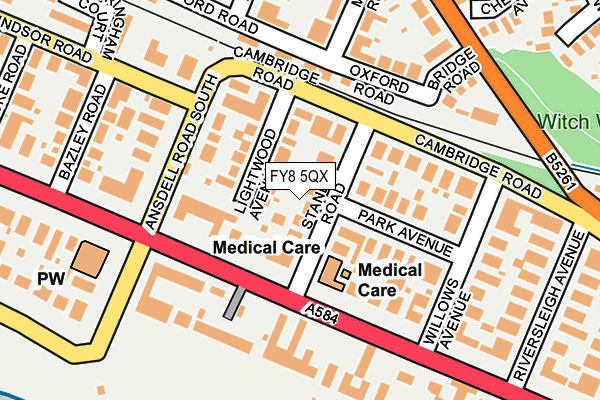 FY8 5QX map - OS OpenMap – Local (Ordnance Survey) FY8 5QX map - OS OpenMap – Local (Ordnance Survey)