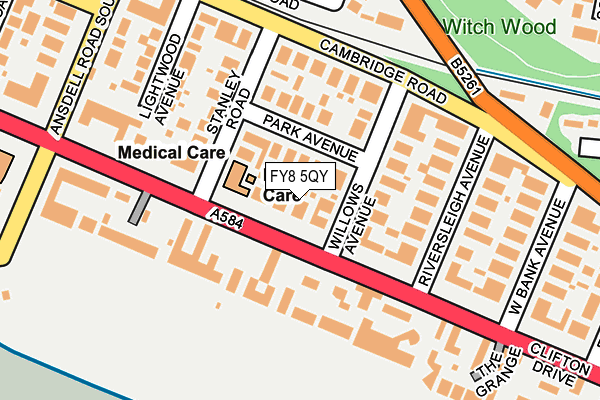 FY8 5QY map - OS OpenMap – Local (Ordnance Survey) FY8 5QY map - OS OpenMap – Local (Ordnance Survey)