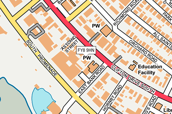 FY8 9HN map - OS OpenMap – Local (Ordnance Survey) FY8 9HN map - OS OpenMap – Local (Ordnance Survey)
