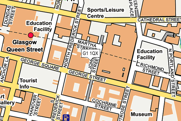 G1 1QX map - OS OpenMap – Local (Ordnance Survey)