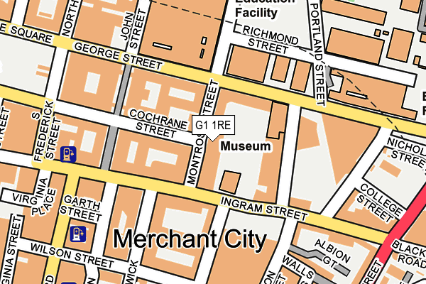 G1 1RE map - OS OpenMap – Local (Ordnance Survey)