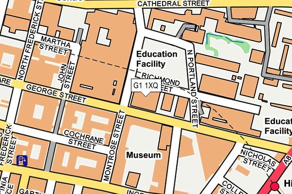 G1 1XQ map - OS OpenMap – Local (Ordnance Survey)