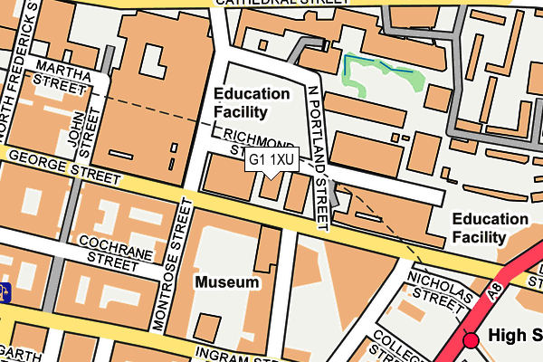 G1 1XU map - OS OpenMap – Local (Ordnance Survey)