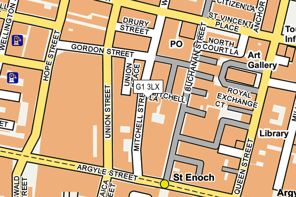 G1 3LX map - OS OpenMap – Local (Ordnance Survey)