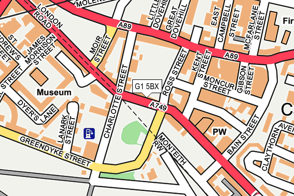 G1 5BX map - OS OpenMap – Local (Ordnance Survey) G1 5BX map - OS OpenMap – Local (Ordnance Survey)