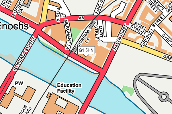 G1 5HN map - OS OpenMap – Local (Ordnance Survey) G1 5HN map - OS OpenMap – Local (Ordnance Survey)