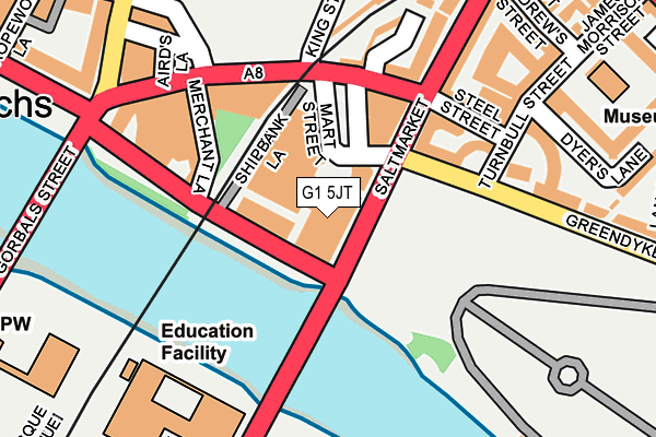 G1 5JT map - OS OpenMap – Local (Ordnance Survey) G1 5JT map - OS OpenMap – Local (Ordnance Survey)