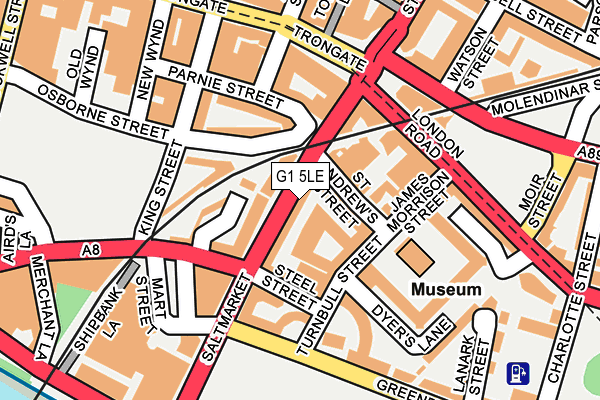 G1 5LE map - OS OpenMap – Local (Ordnance Survey) G1 5LE map - OS OpenMap – Local (Ordnance Survey)