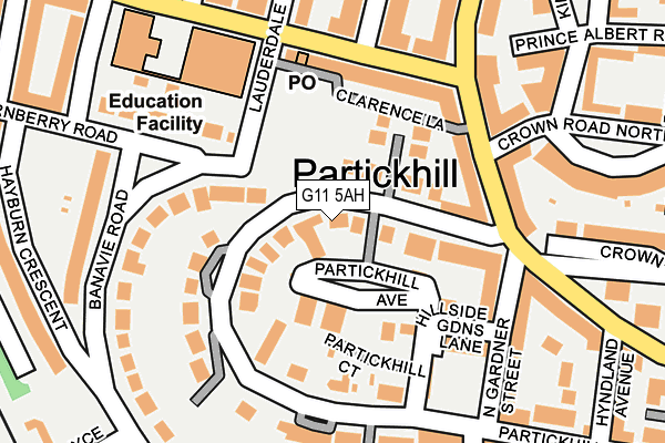 G11 5AH map - OS OpenMap – Local (Ordnance Survey)