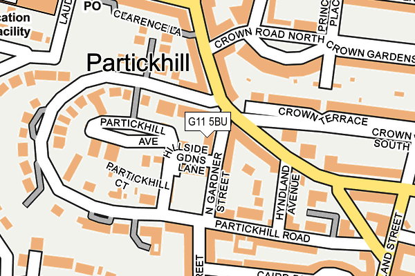 G11 5BU map - OS OpenMap – Local (Ordnance Survey)