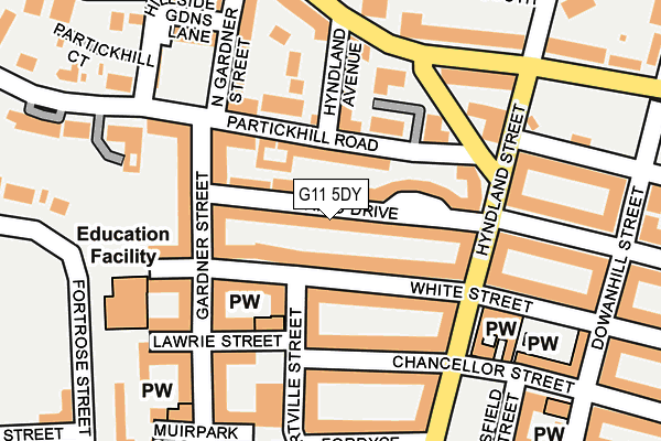 G11 5DY map - OS OpenMap – Local (Ordnance Survey) G11 5DY map - OS OpenMap – Local (Ordnance Survey)