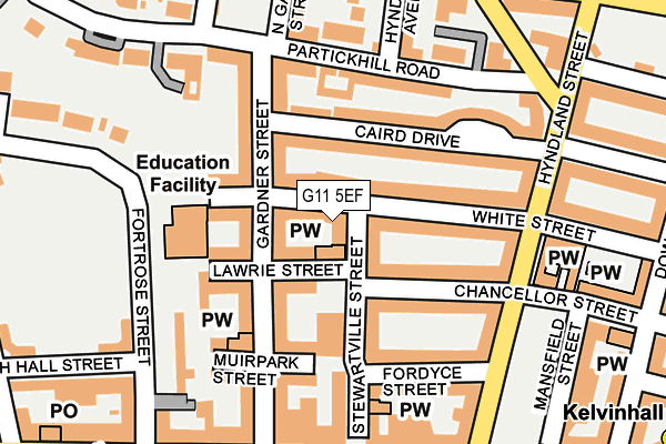 G11 5EF map - OS OpenMap – Local (Ordnance Survey)