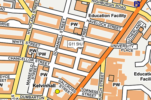 G11 5HJ map - OS OpenMap – Local (Ordnance Survey)