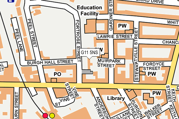 G11 5NS map - OS OpenMap – Local (Ordnance Survey) G11 5NS map - OS OpenMap – Local (Ordnance Survey)