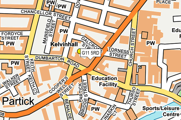 G11 5RD map - OS OpenMap – Local (Ordnance Survey)