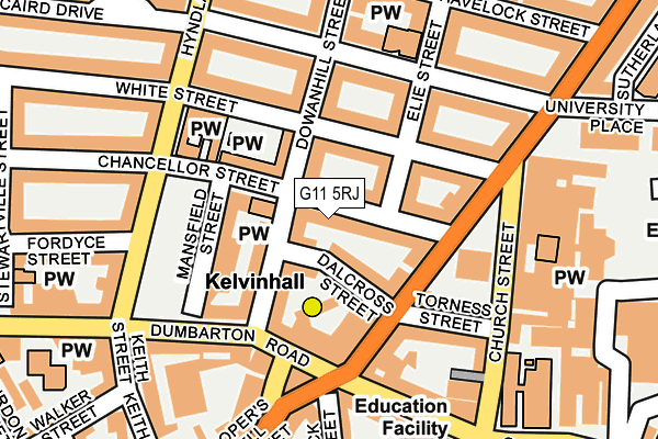 G11 5RJ map - OS OpenMap – Local (Ordnance Survey)