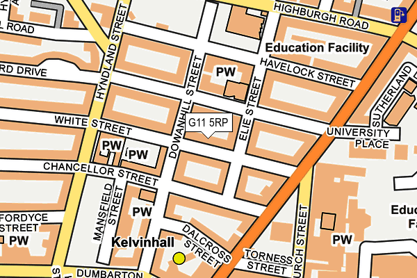 G11 5RP map - OS OpenMap – Local (Ordnance Survey)
