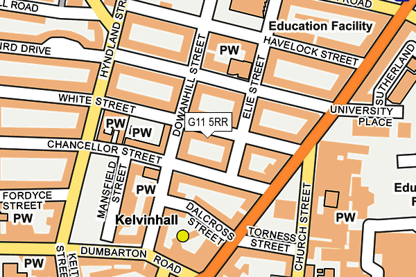G11 5RR map - OS OpenMap – Local (Ordnance Survey)