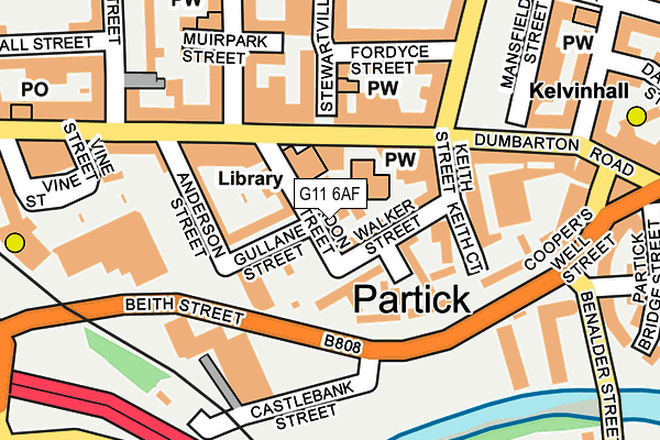 G11 6AF map - OS OpenMap – Local (Ordnance Survey) G11 6AF map - OS OpenMap – Local (Ordnance Survey)