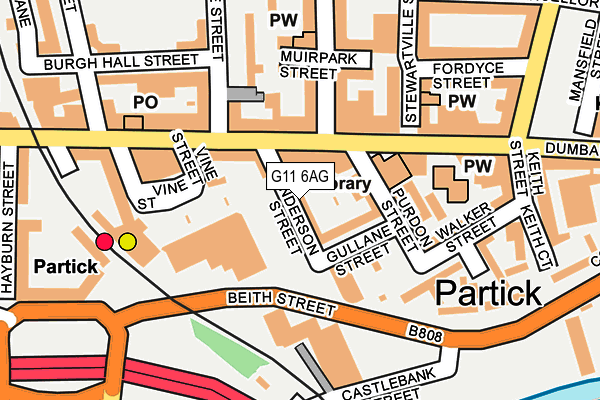 G11 6AG map - OS OpenMap – Local (Ordnance Survey) G11 6AG map - OS OpenMap – Local (Ordnance Survey)