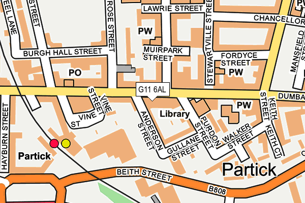 G11 6AL map - OS OpenMap – Local (Ordnance Survey) G11 6AL map - OS OpenMap – Local (Ordnance Survey)