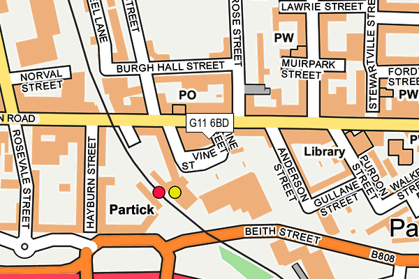 G11 6BD map - OS OpenMap – Local (Ordnance Survey) G11 6BD map - OS OpenMap – Local (Ordnance Survey)
