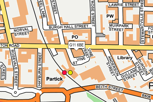 G11 6BE map - OS OpenMap – Local (Ordnance Survey) G11 6BE map - OS OpenMap – Local (Ordnance Survey)