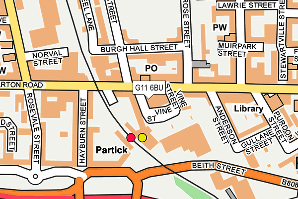 G11 6BU map - OS OpenMap – Local (Ordnance Survey)
