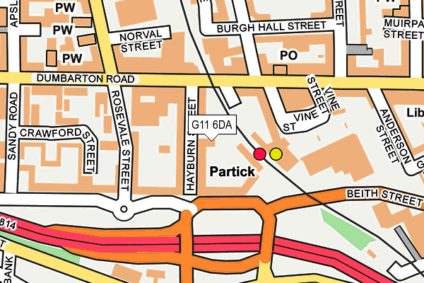 G11 6DA map - OS OpenMap – Local (Ordnance Survey)