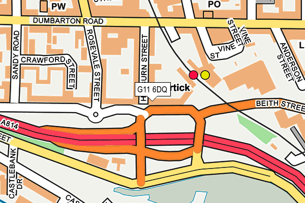 G11 6DQ map - OS OpenMap – Local (Ordnance Survey)