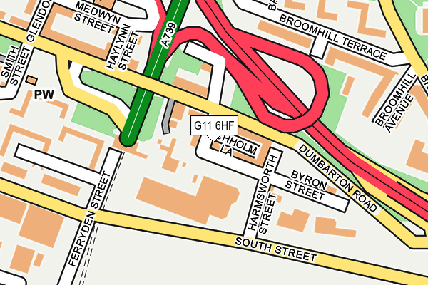 G11 6HF map - OS OpenMap – Local (Ordnance Survey)