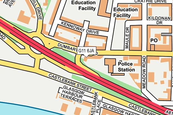 G11 6JA map - OS OpenMap – Local (Ordnance Survey)