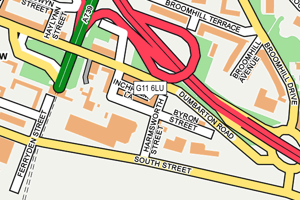 G11 6LU map - OS OpenMap – Local (Ordnance Survey) G11 6LU map - OS OpenMap – Local (Ordnance Survey)
