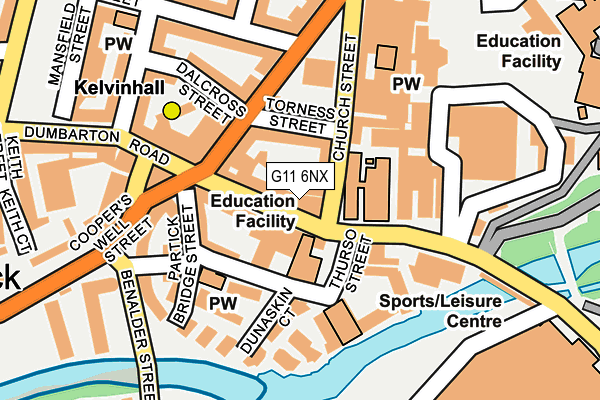 G11 6NX map - OS OpenMap – Local (Ordnance Survey) G11 6NX map - OS OpenMap – Local (Ordnance Survey)