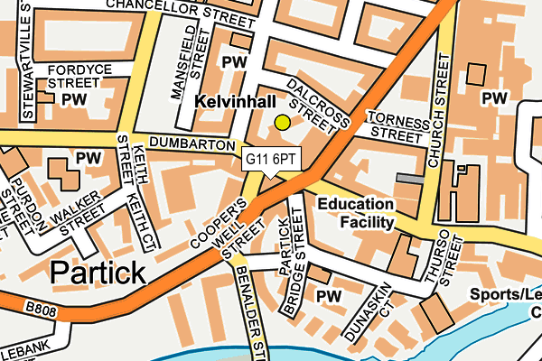 G11 6PT map - OS OpenMap – Local (Ordnance Survey) G11 6PT map - OS OpenMap – Local (Ordnance Survey)