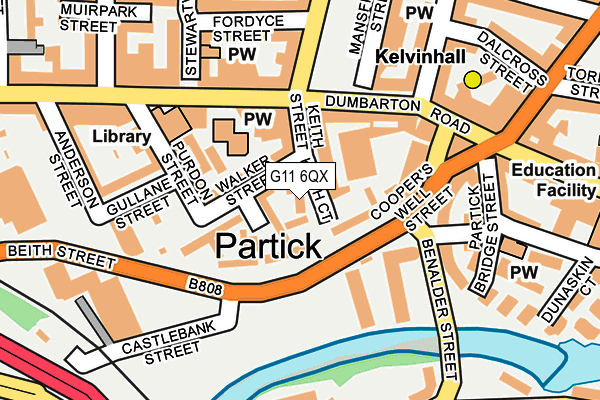 G11 6QX map - OS OpenMap – Local (Ordnance Survey)