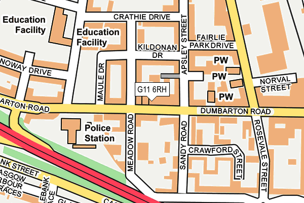 G11 6RH map - OS OpenMap – Local (Ordnance Survey) G11 6RH map - OS OpenMap – Local (Ordnance Survey)